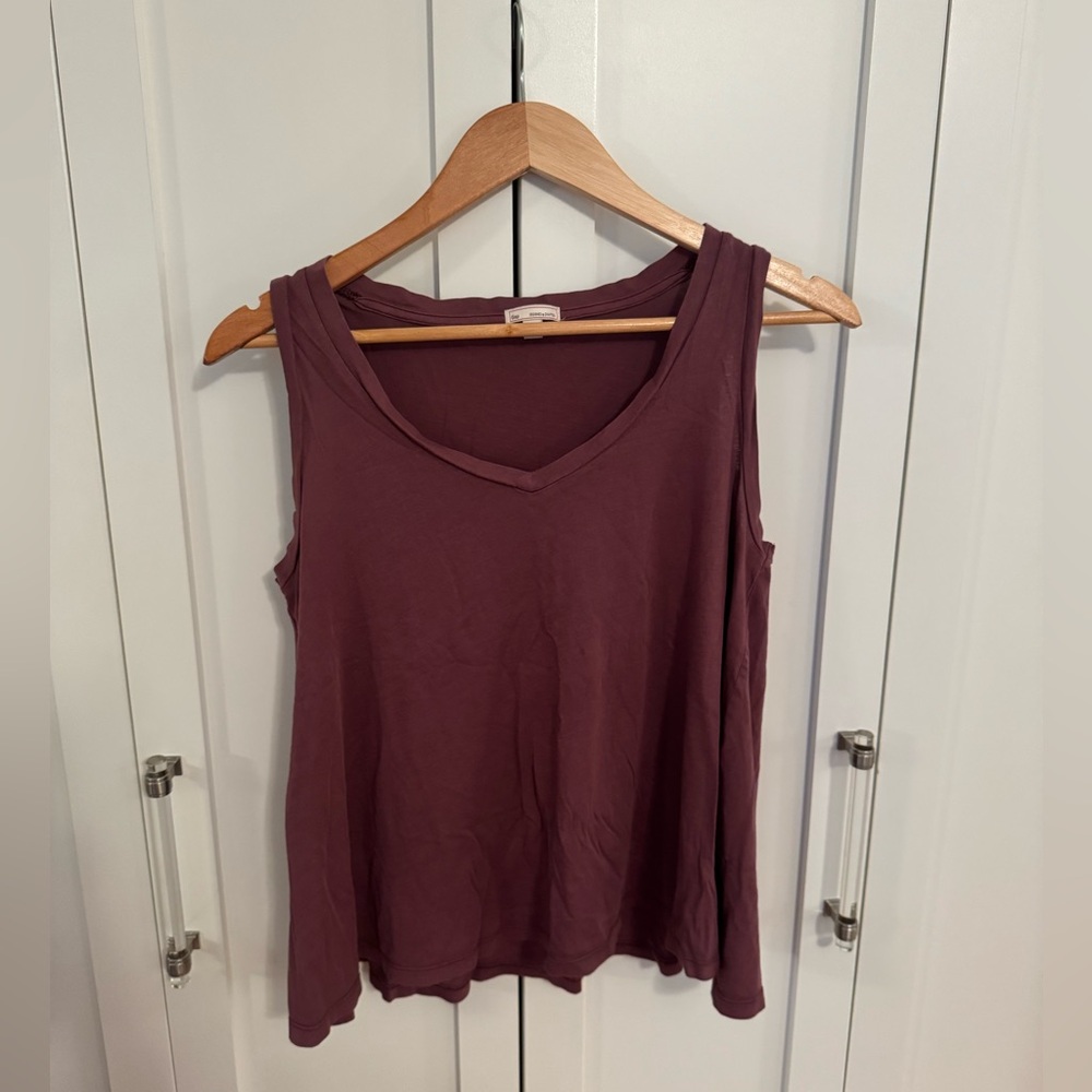 Gap oversized boxy tank top maroon size xs